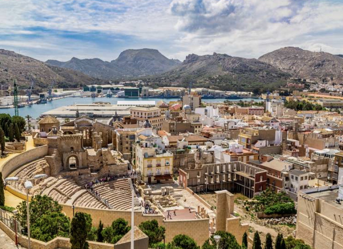 Cartagena med det romerske teatret og havnen